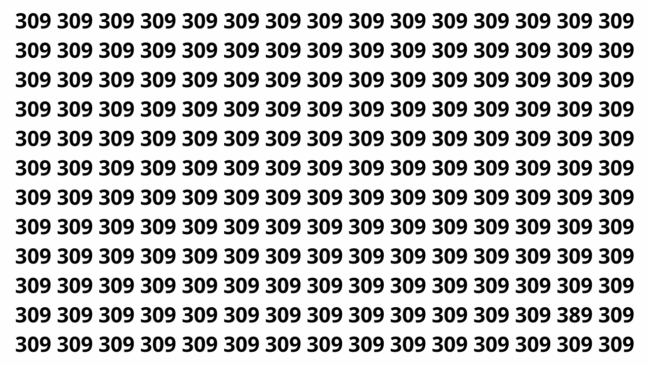 Encontre o número que se diferencia na imagem em 8 segundos