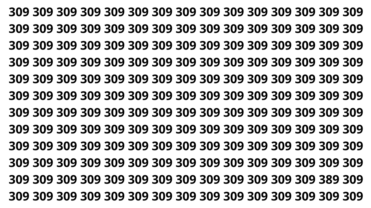 Encontre o n&uacute;mero que se diferencia na imagem em 8 segundos