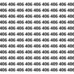 Encontre o 409 entre os números 406 em menos de 10 segundos