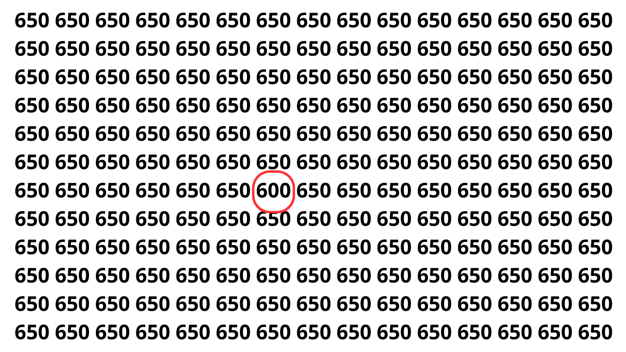 Você tem 8 segundos para encontrar o número diferente
