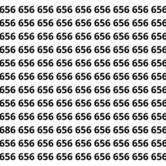 Encontre o 686 entre os números 656 em menos de 5 segundos