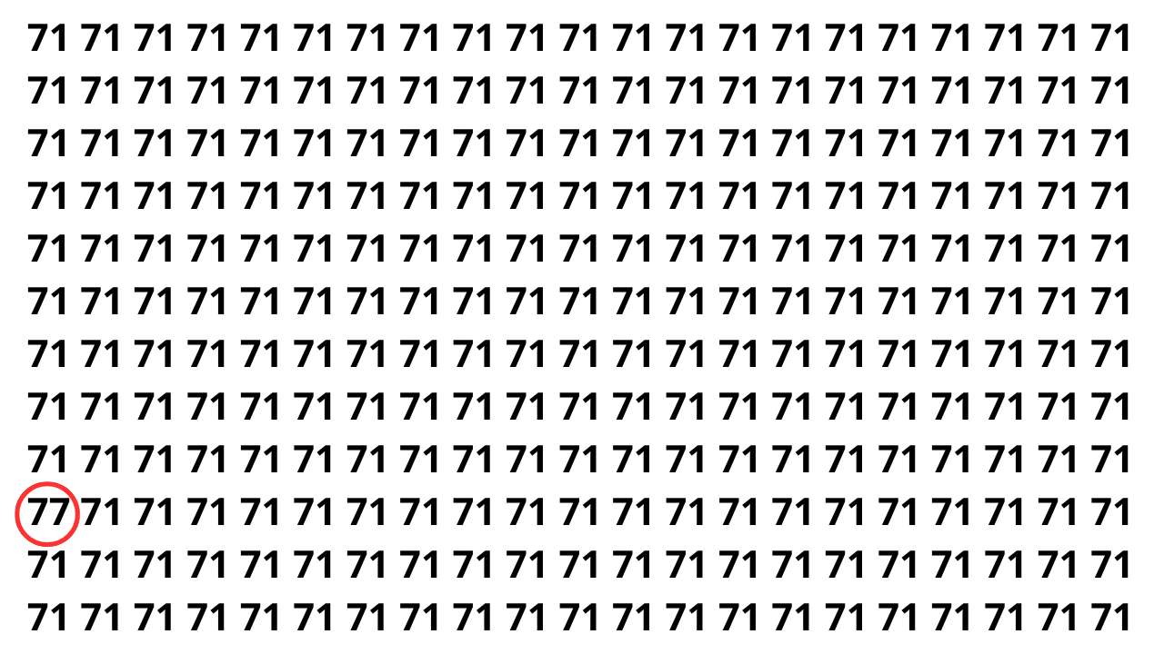 Ilus&atilde;o de &oacute;tica: encontre o n&uacute;mero diferente em 8 segundos