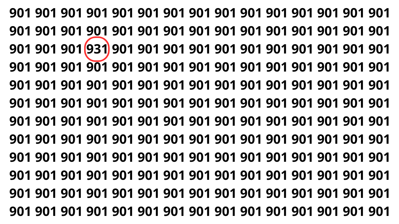 Localize o n&uacute;mero diferente e teste sua agilidade e aten&ccedil;&atilde;o