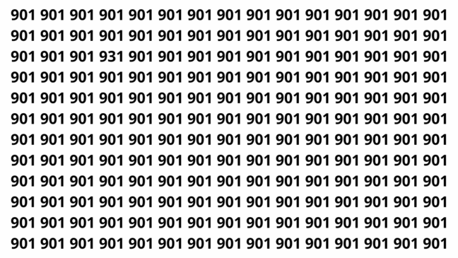 Localize o número diferente e teste sua agilidade e atenção