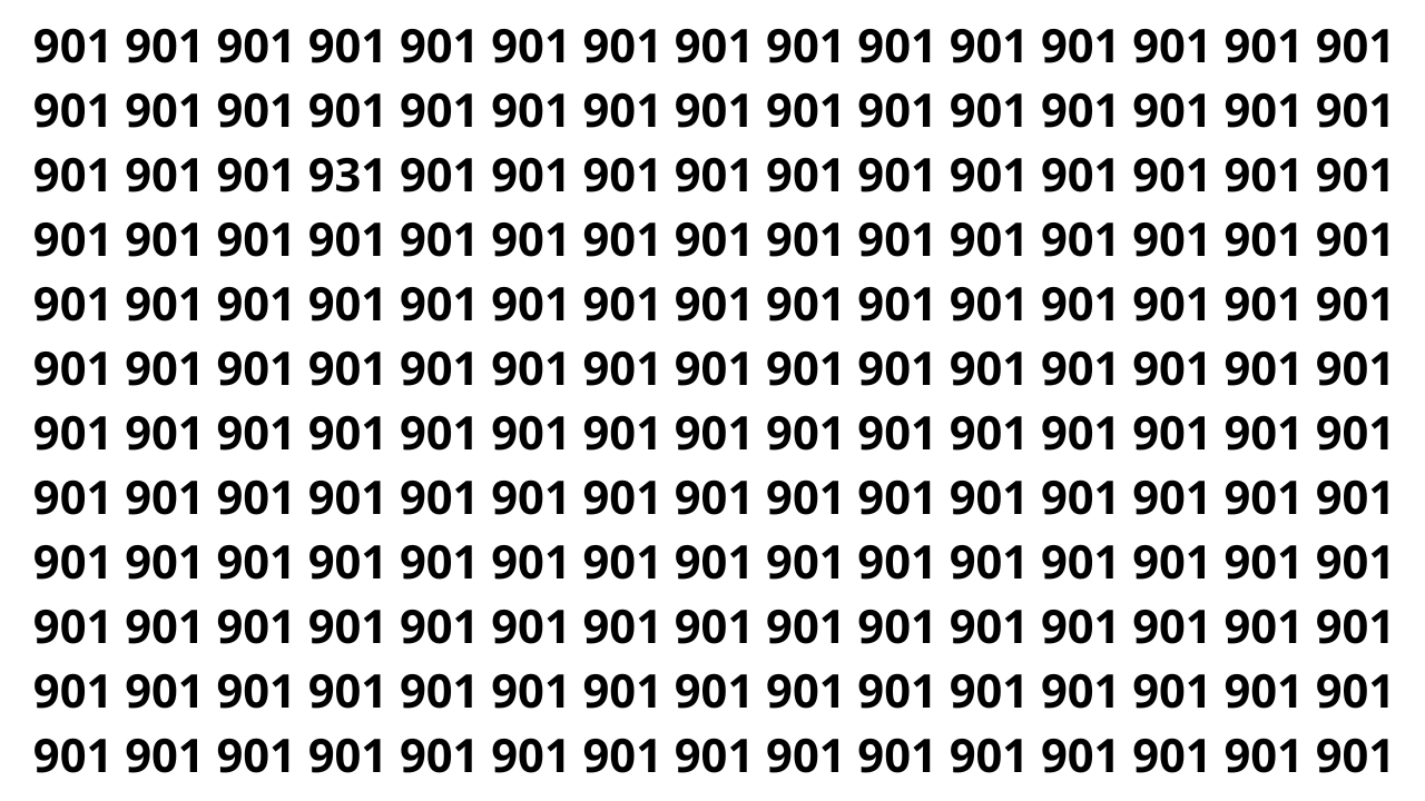 Localize o n&uacute;mero diferente e teste sua agilidade e aten&ccedil;&atilde;o