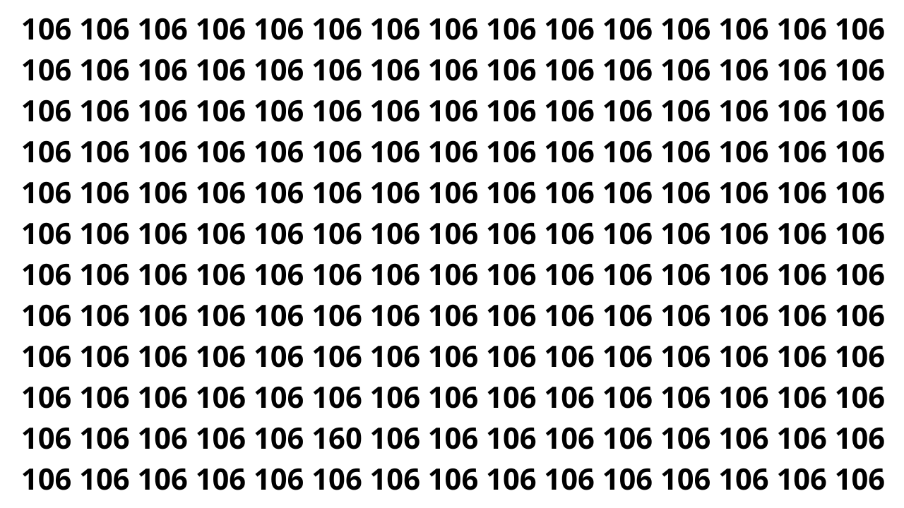 Encontre o n&uacute;mero diferente nesta ilus&atilde;o de &oacute;tica em 7 segundos