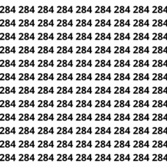 Encontre o n&uacute;mero 204 entre v&aacute;rios 284 em menos de 8 segundos