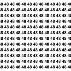 Encontre o 84 entre o número 48 em menos de 5 segundos
