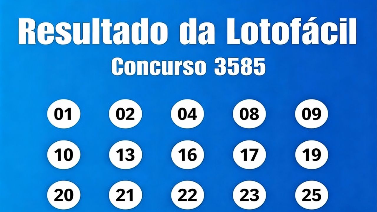 Resultado da Lotofácil: veja números e ganhadores do concurso 3585 (segunda, 12/01) e como resgatar em Niterói e RJ