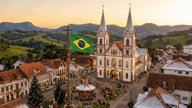 Uma pequena cidade brasileira surpreende ao parecer saída da Europa e oferecer qualidade de vida cativante.