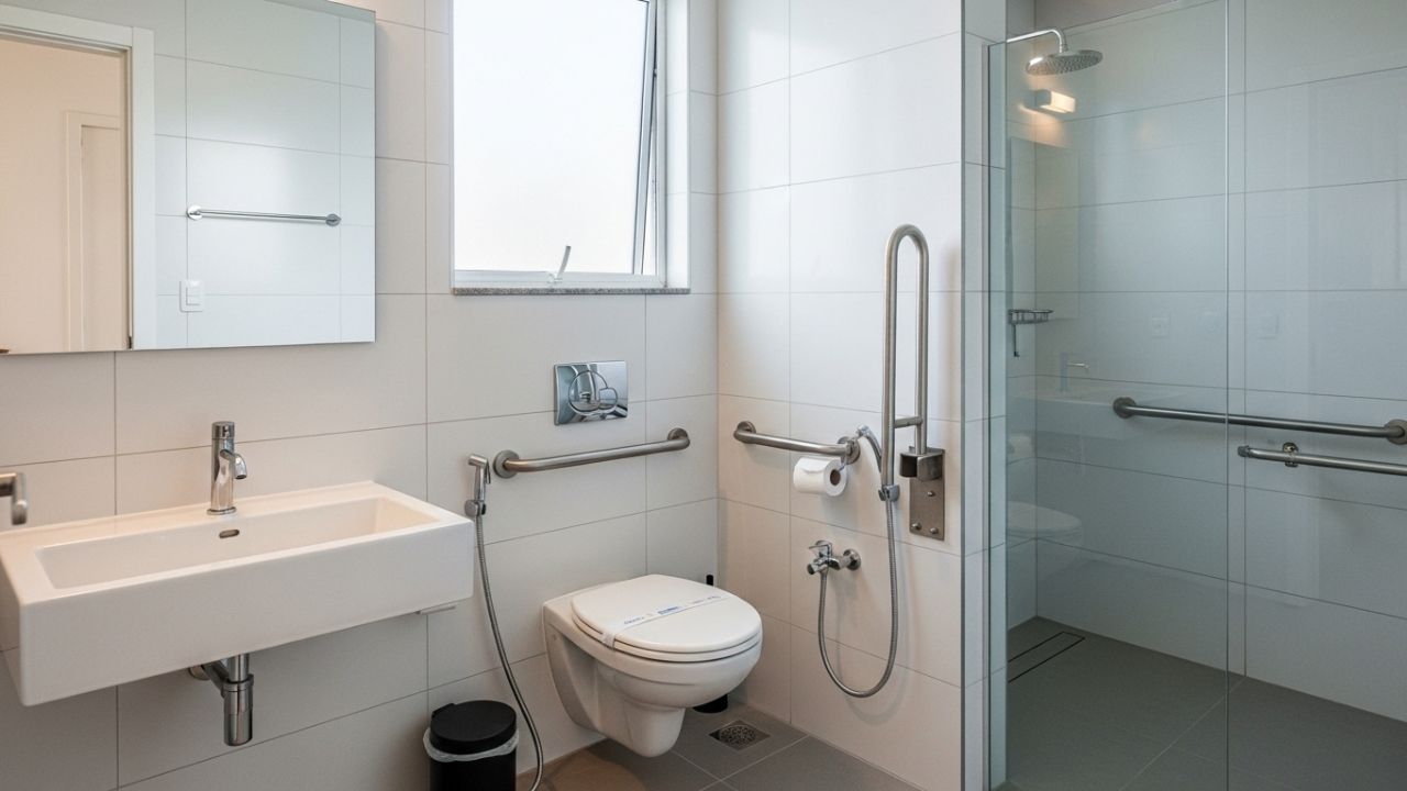 Barras de apoio no banheiro realmente previnem acidentes? Veja quando s&atilde;o necess&aacute;rias e onde instalar