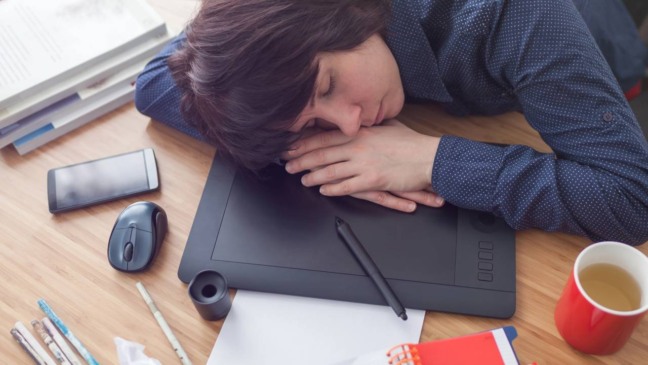 Expressão de exaustão emocional no cotidiano