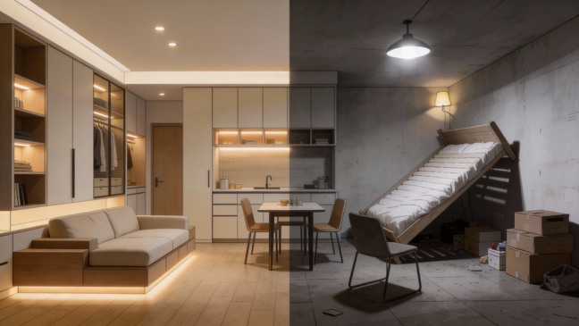 Diferenças entre casa planejada e improvisada ficam claras no uso do espaço