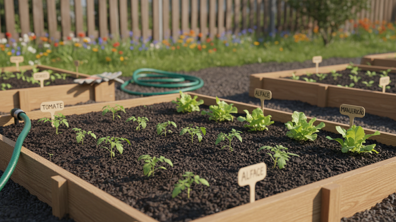 Erros comuns ao iniciar uma horta explicam plantas fracas e pouco produtivas