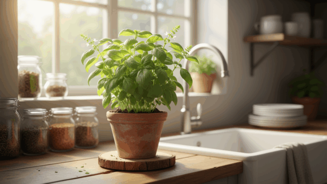 O manjericão que ocupa pouco espaço e perfuma a cozinha o ano todo em Niterói