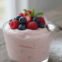 Mousse de frutas prática feita em 5 minuto