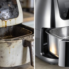 A mistura suave que ajuda a soltar a gordura da airfryer sem esforço