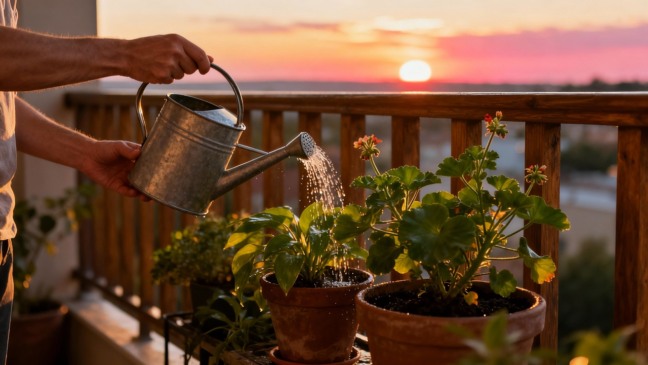 Poucos sabem, mas regar no fim da tarde faz as plantas da varanda sofrerem menos com o calor do RJ