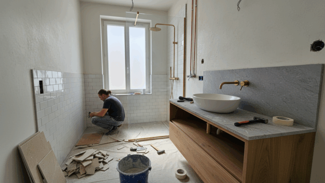 Quanto custa reformar um banheiro de 5m² em Niterói trocando revestimento e louças?