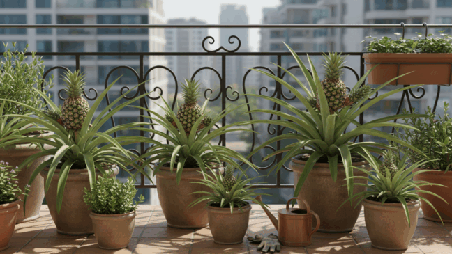 O abacaxi perfeito para varandas de Niterói que decora o ambiente e ainda dá frutos em vaso