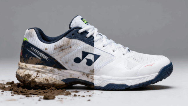 Bastam dois minutos de limpeza leve e o tênis volta a ficar limpo