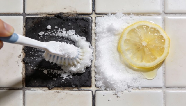 Faça com que as juntas dos azulejos do banheiro pareçam novas novamente: um método de limpeza fácil com sal