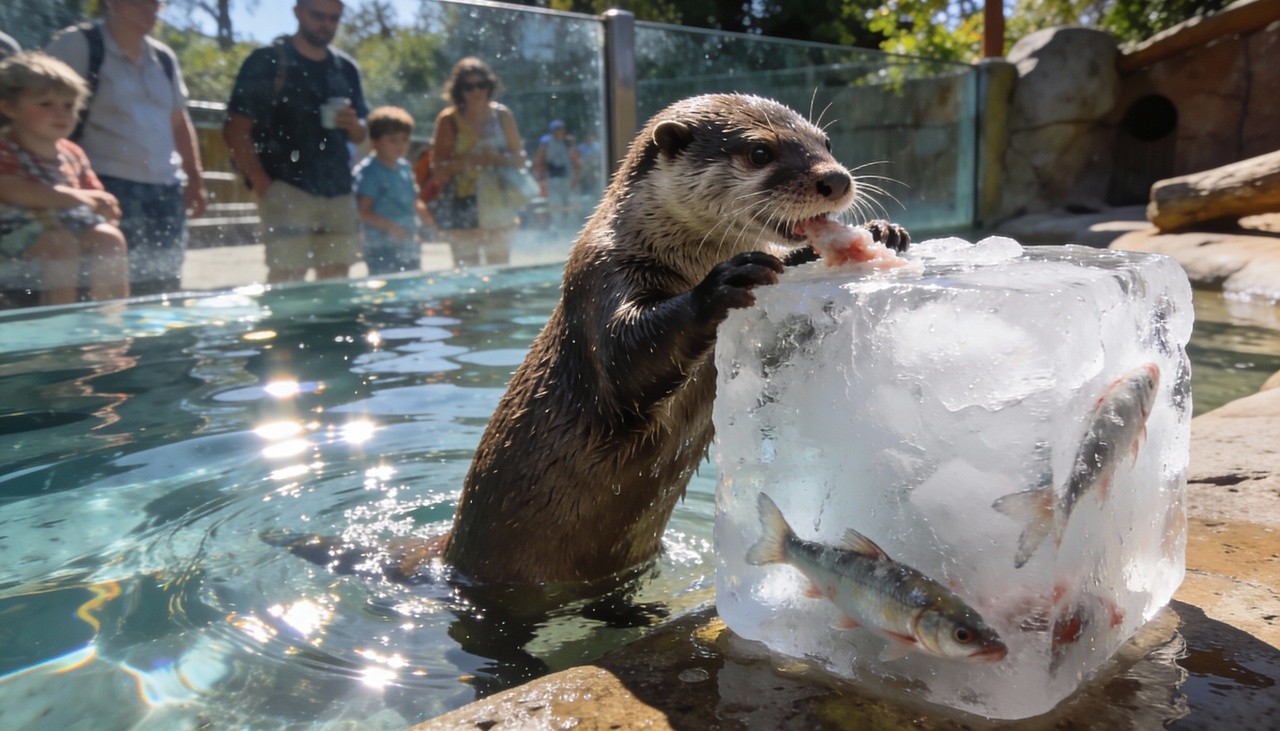 Zool&oacute;gico pr&oacute;ximo de Niter&oacute;i distribui picol&eacute;s para os animais devido ao intenso calor e encanta o p&uacute;blico