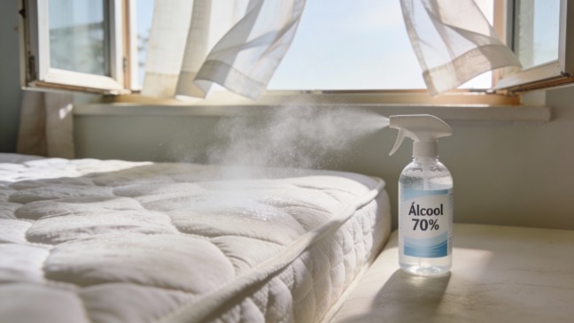 Borrifar álcool no colchão virou hábito comum, mas exige cuidados que nem todos consideram