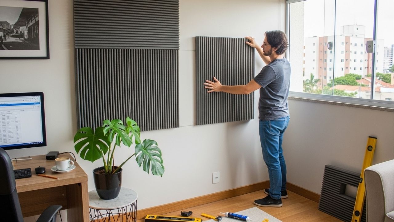 Quanto custa fazer isolamento acústico em um home office com 12m² em 2026?
