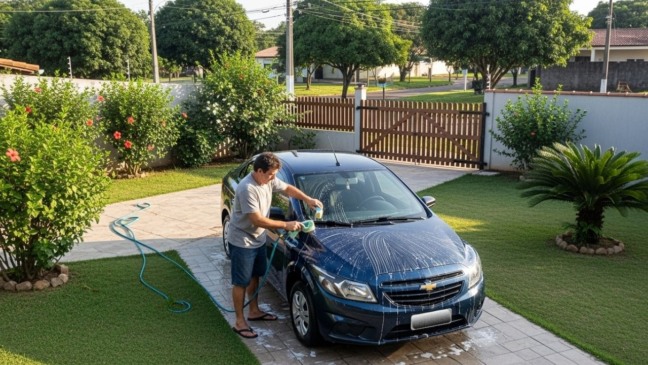 Lavar o carro em casa pode dar o mesmo resultado do Lava Car e ainda te fazer economizar