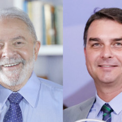 Lula e Flávio Bolsonaro