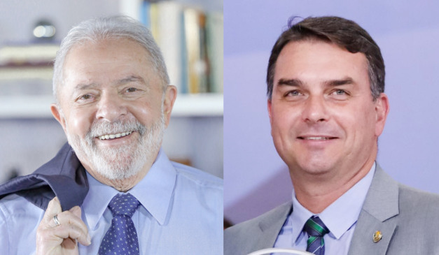 Lula e Flávio Bolsonaro