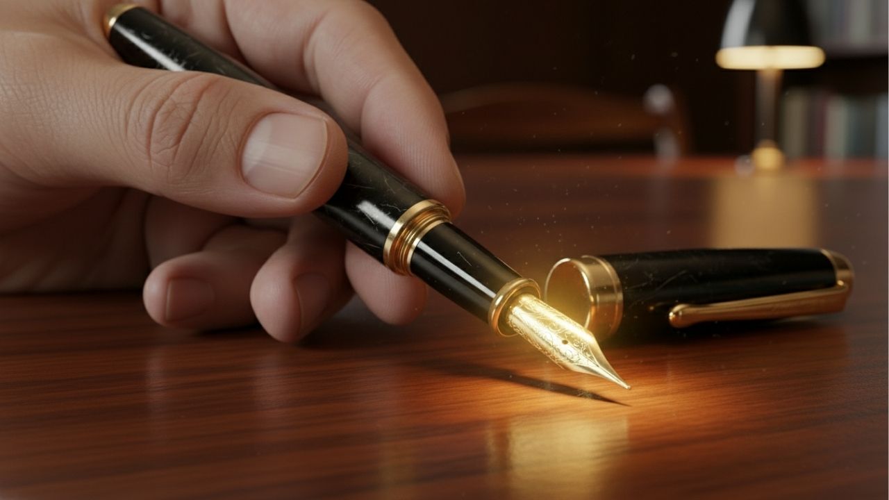 Canetas de tinteiro antigas e o ouro que garantia escrita perfeita