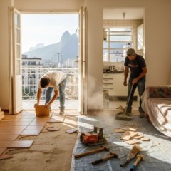Quanto custa trocar o piso de um apartamento de 50m² no RJ em 2026?