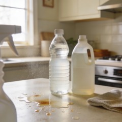 Misturar vinagre com detergente na limpeza funciona em alguns casos, mas exige cuidados