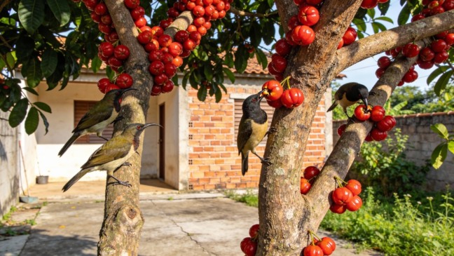 Plantar pitanga em casa atrai p&aacute;ssaros e garante frutos frescos o ano todo