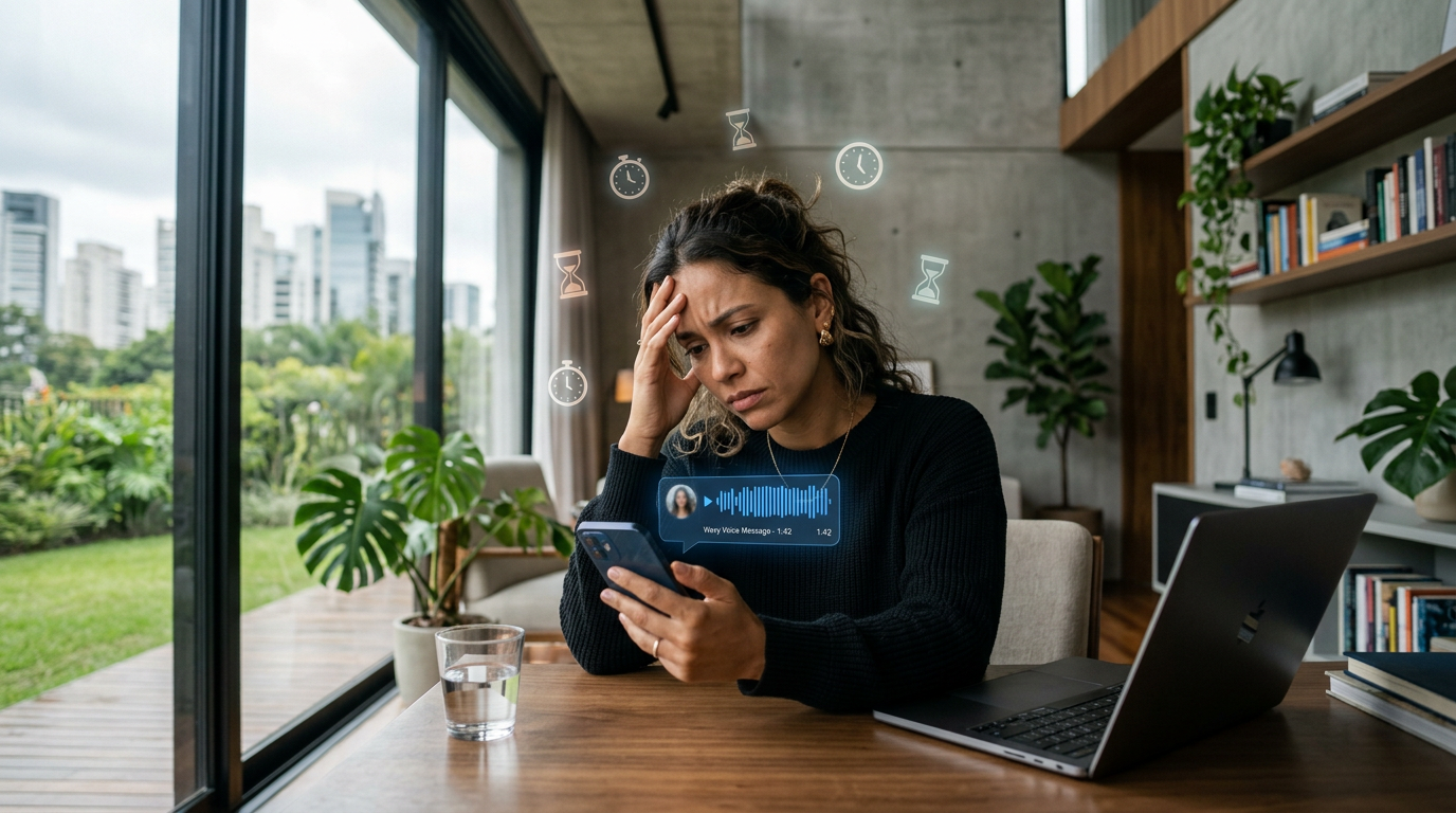 A psicologia indica que demorar para ouvir áudios longos no WhatsApp é típico de pessoas que evitam perda de tempo e dificuldade de concentração