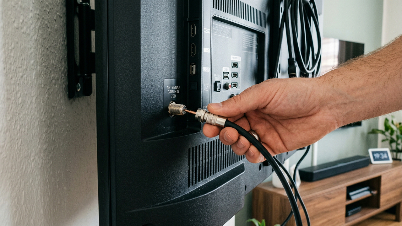 TV ficou sem sinal de repente? O problema pode estar neste cabo simples atrás do aparelho e é fácil de arrumar